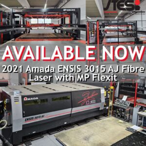 Amada ENSIS 3015 AJ fibre laser with MP Flexi. John Taylor Engineering Services Ltd