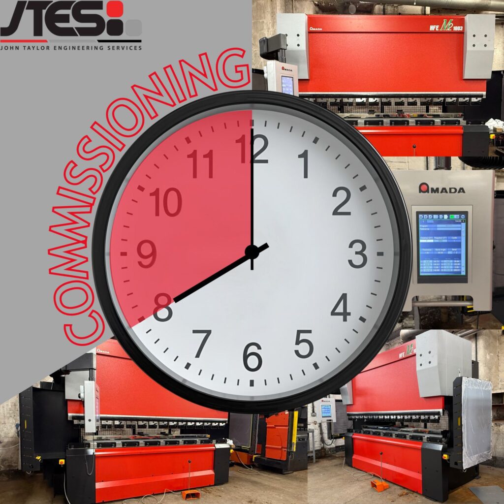 Amada HFE M2 100t 3m John Taylor Engineering Services quickly up and running